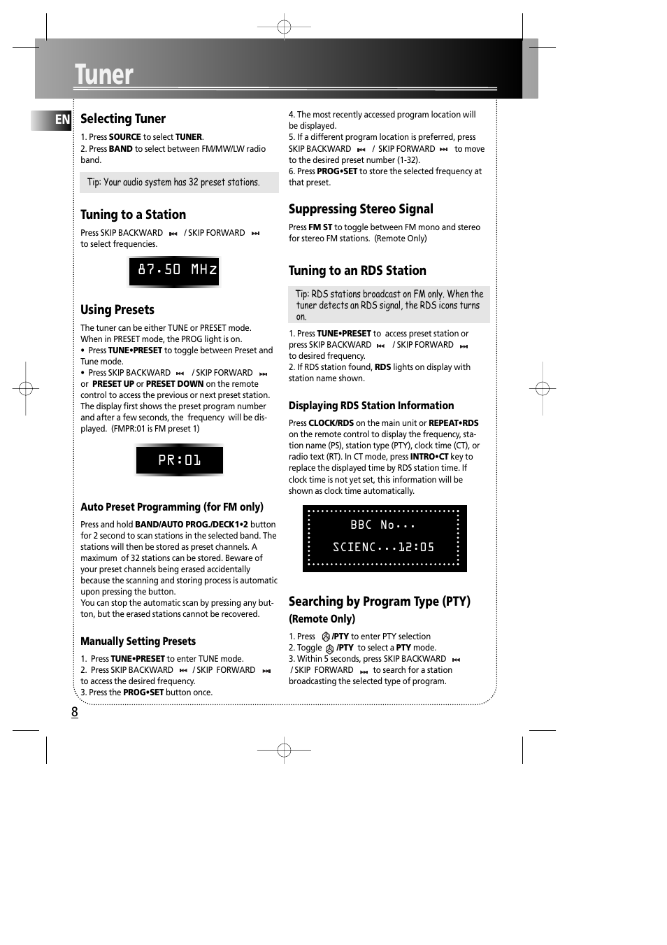 Tuner | Technicolor - Thomson MS4000 User Manual | Page 12 / 16
