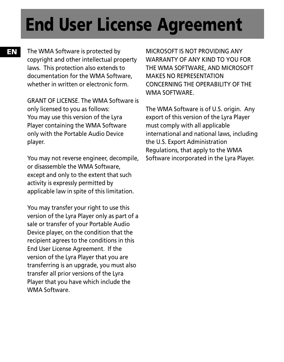 End user license agreement | Technicolor - Thomson M150E256KFM User Manual | Page 32 / 46