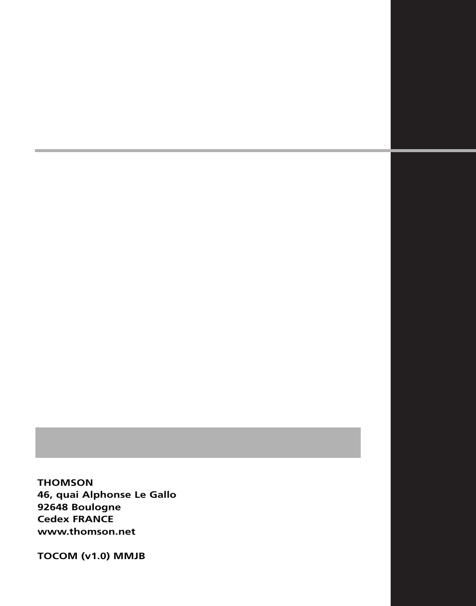 Technicolor - Thomson M150E256KFM User Manual | Page 46 / 46