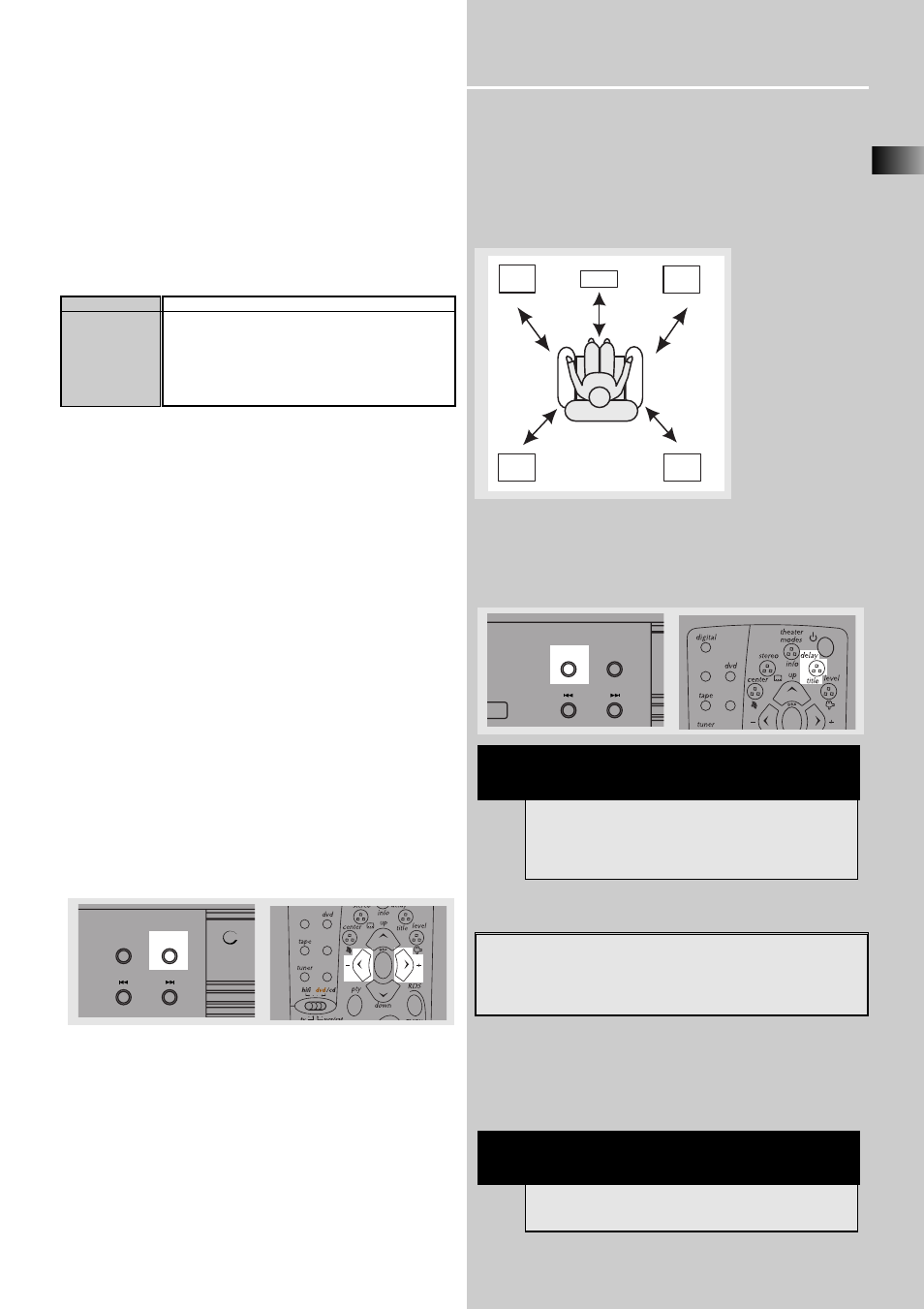 Advanced sound control, Fine setting of the speakers, Advanced setting | Auto switching, The test button, Factory default setting, Speaker configurations | Technicolor - Thomson DPL900VD User Manual | Page 21 / 22