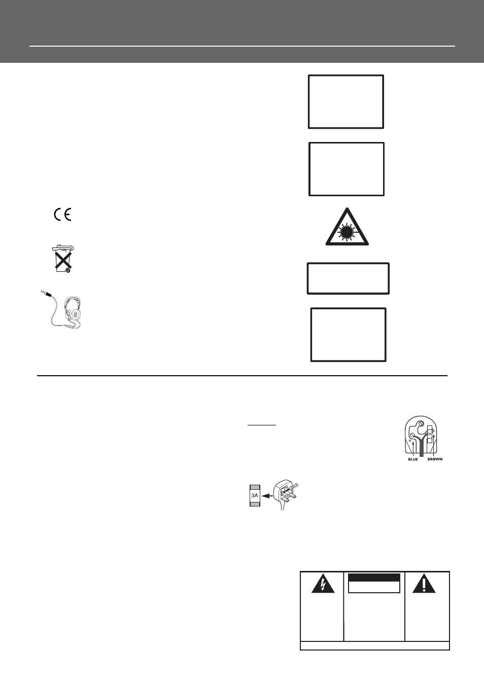 Safety information, Thomson information, For uk only | Caution, Warning | Technicolor - Thomson DPL900VD User Manual | Page 4 / 22