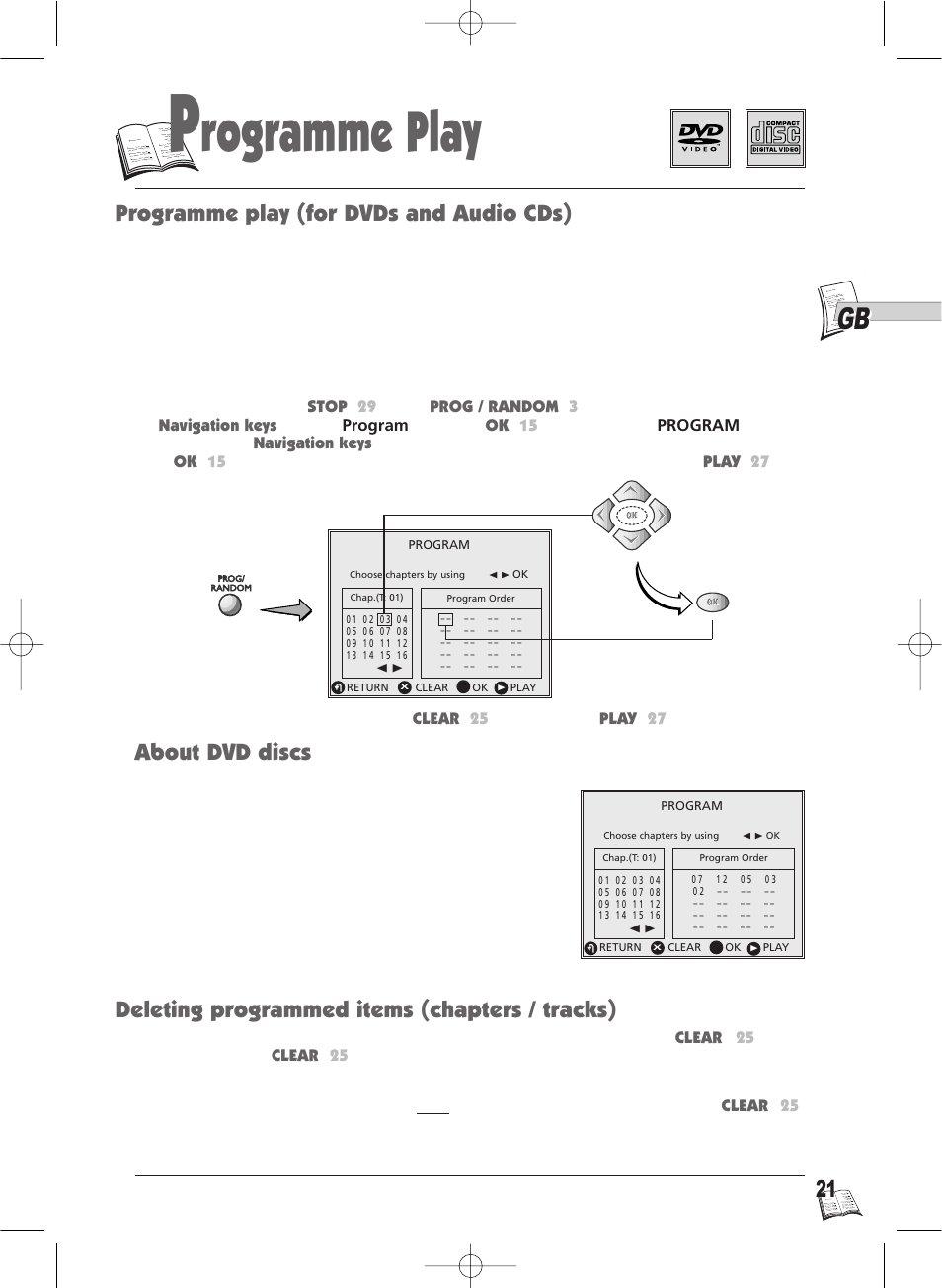 Rogramme play | Technicolor - Thomson IB5000 User Manual | Page 21 / 34