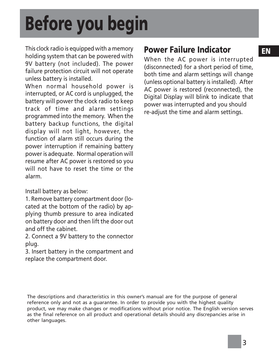 Before you begin | Technicolor - Thomson RR420CD User Manual | Page 5 / 11