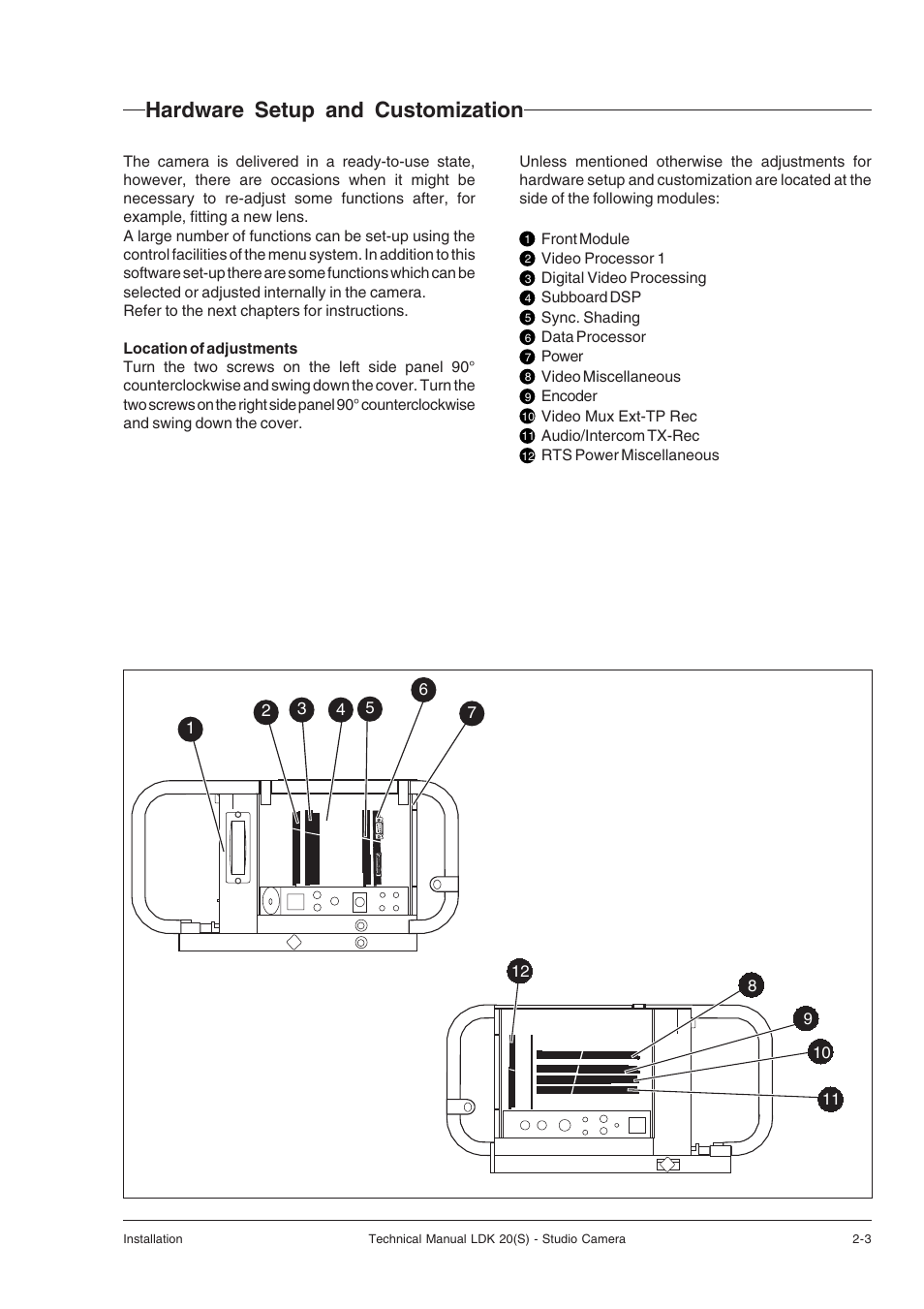 Hardware setup and customization, Hardware setup and customization -3 | Technicolor - Thomson STUDIO CAMERA LDK 20(S) User Manual | Page 11 / 90