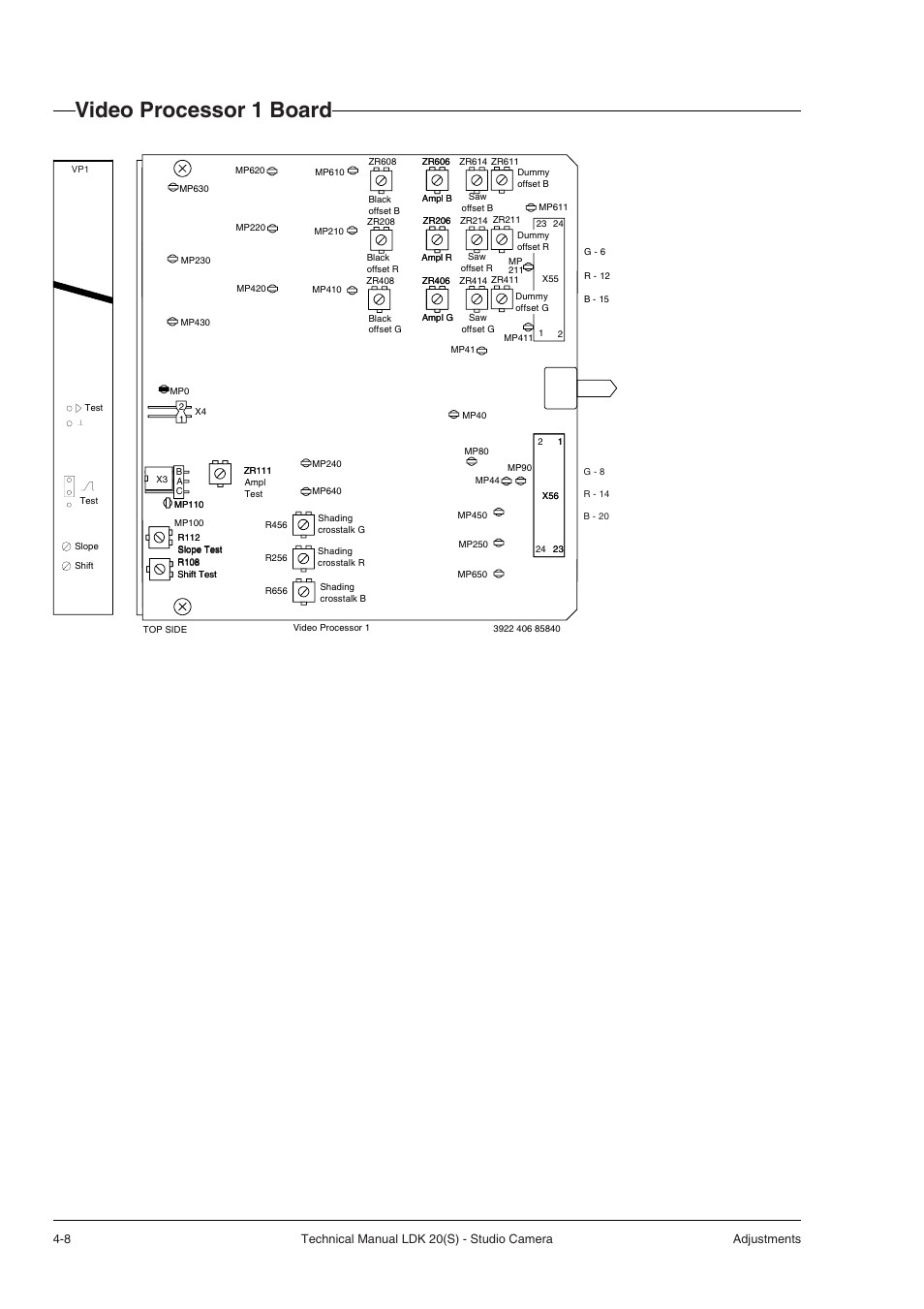 Video processor 1 board | Technicolor - Thomson STUDIO CAMERA LDK 20(S) User Manual | Page 34 / 90