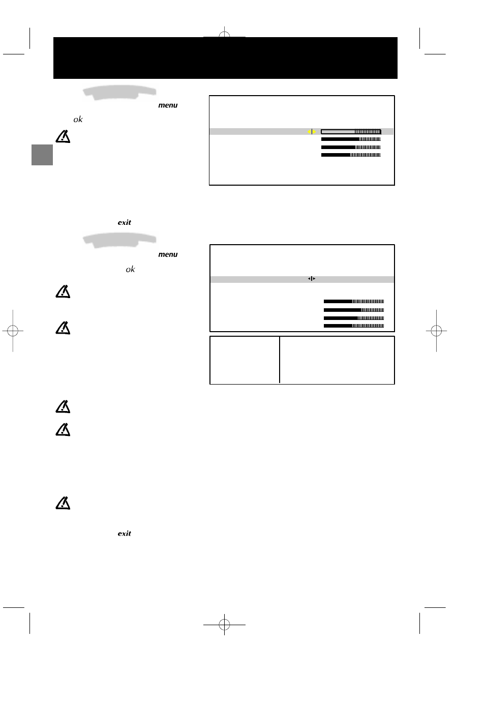 Daily viewing, Picture adjustment, Brightness, colour, contrast, sharpness | Contrast expand neutral contrast expand, Tone, Sound settings, Sound type, Sound mode, Balance l/r, Treble, bass | Technicolor - Thomson 3 2 W S 2 3 E User Manual | Page 14 / 20