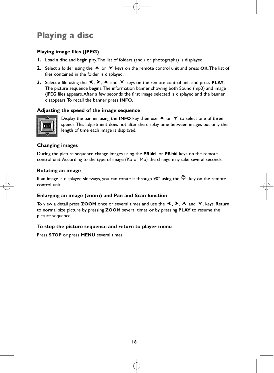 Playing a disc | Technicolor - Thomson DTH223 User Manual | Page 18 / 33