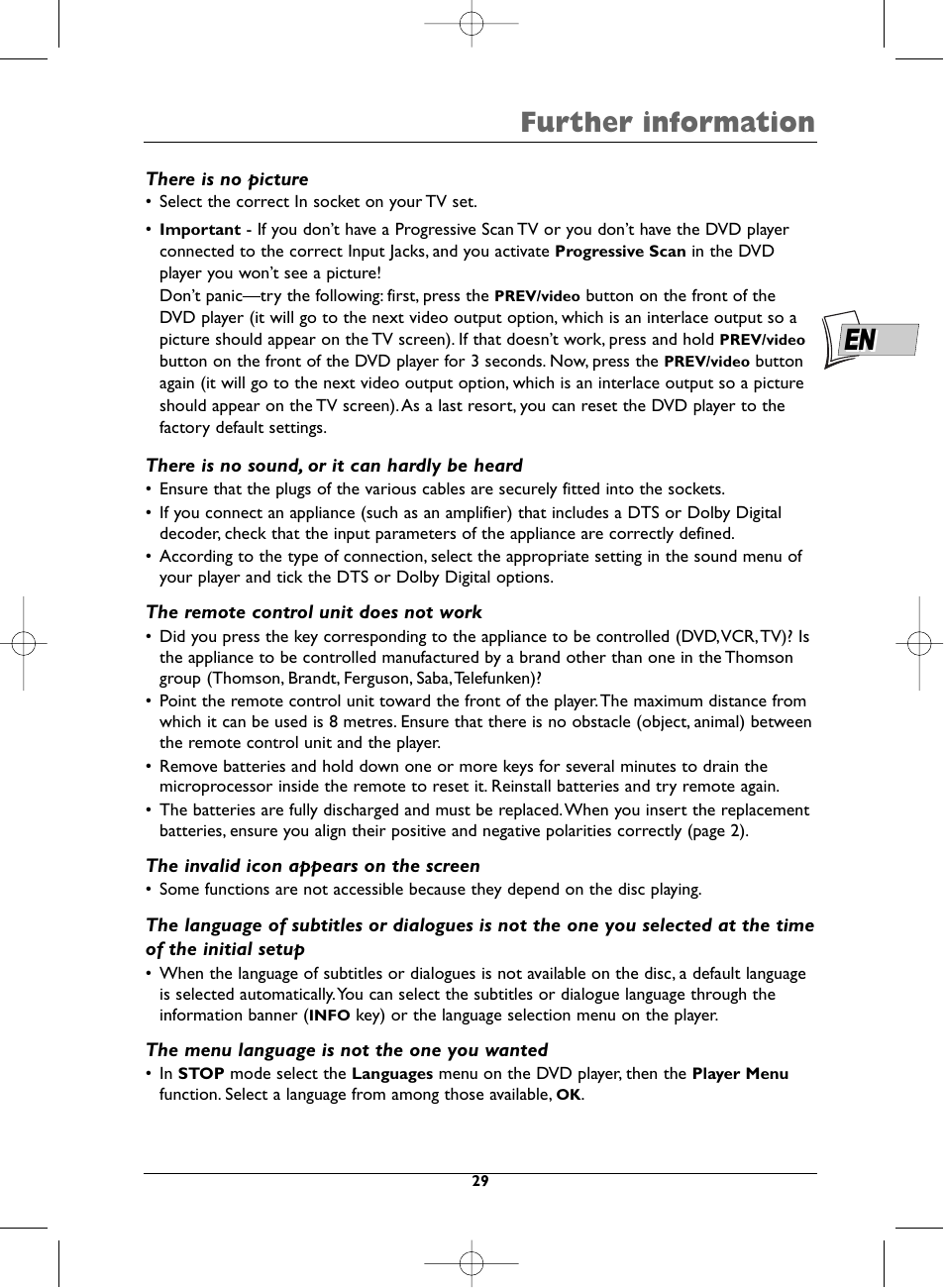 Further information | Technicolor - Thomson DTH223 User Manual | Page 29 / 33