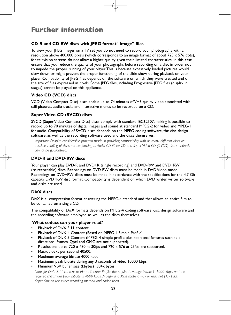 Further information | Technicolor - Thomson DTH223 User Manual | Page 32 / 33