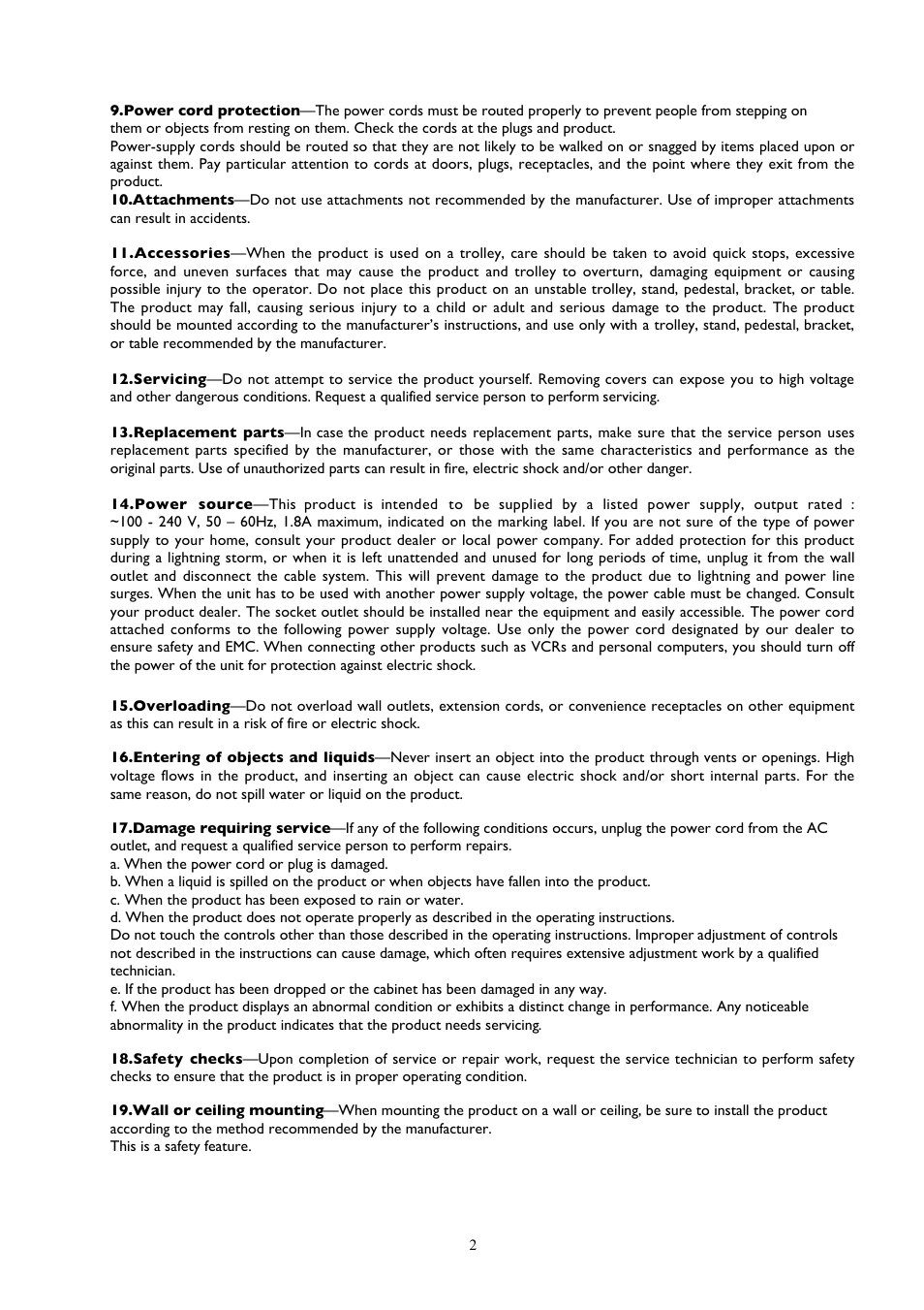 Technicolor - Thomson 32LB115 User Manual | Page 2 / 28