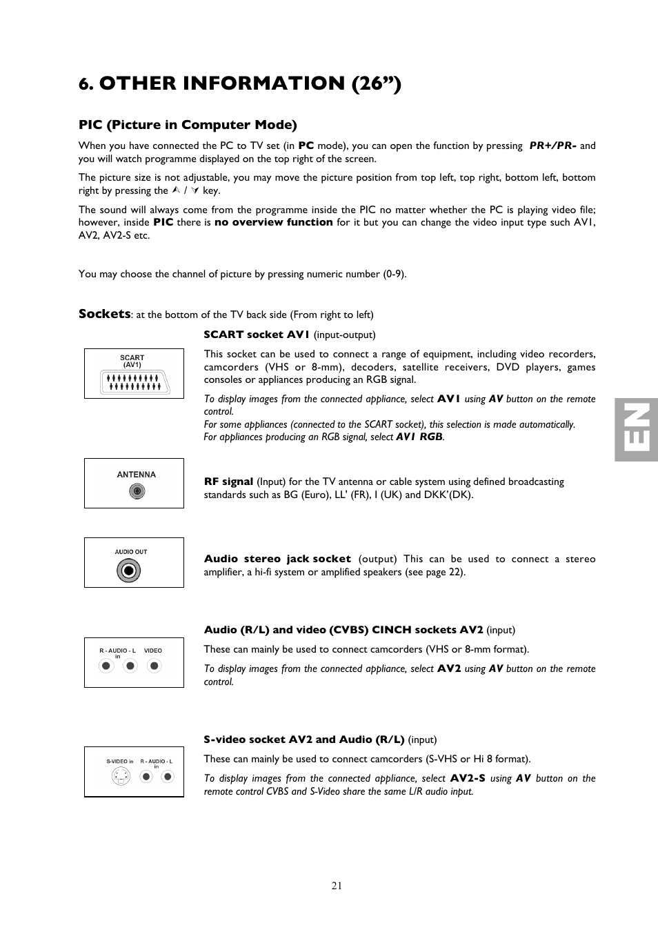 Other information (26”) | Technicolor - Thomson 32LB115 User Manual | Page 21 / 28