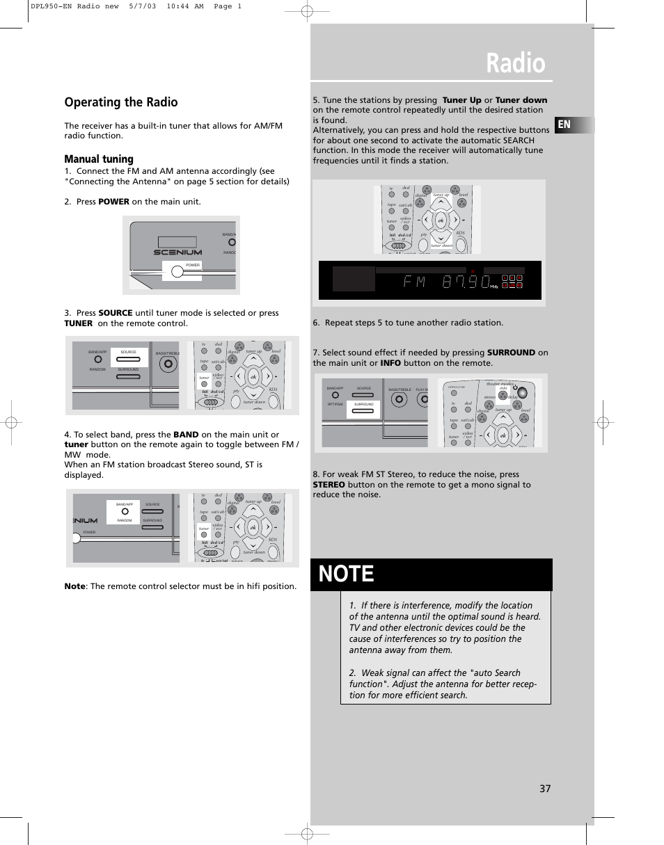 Technicolor - Thomson DPL950 User Manual | 3 pages
