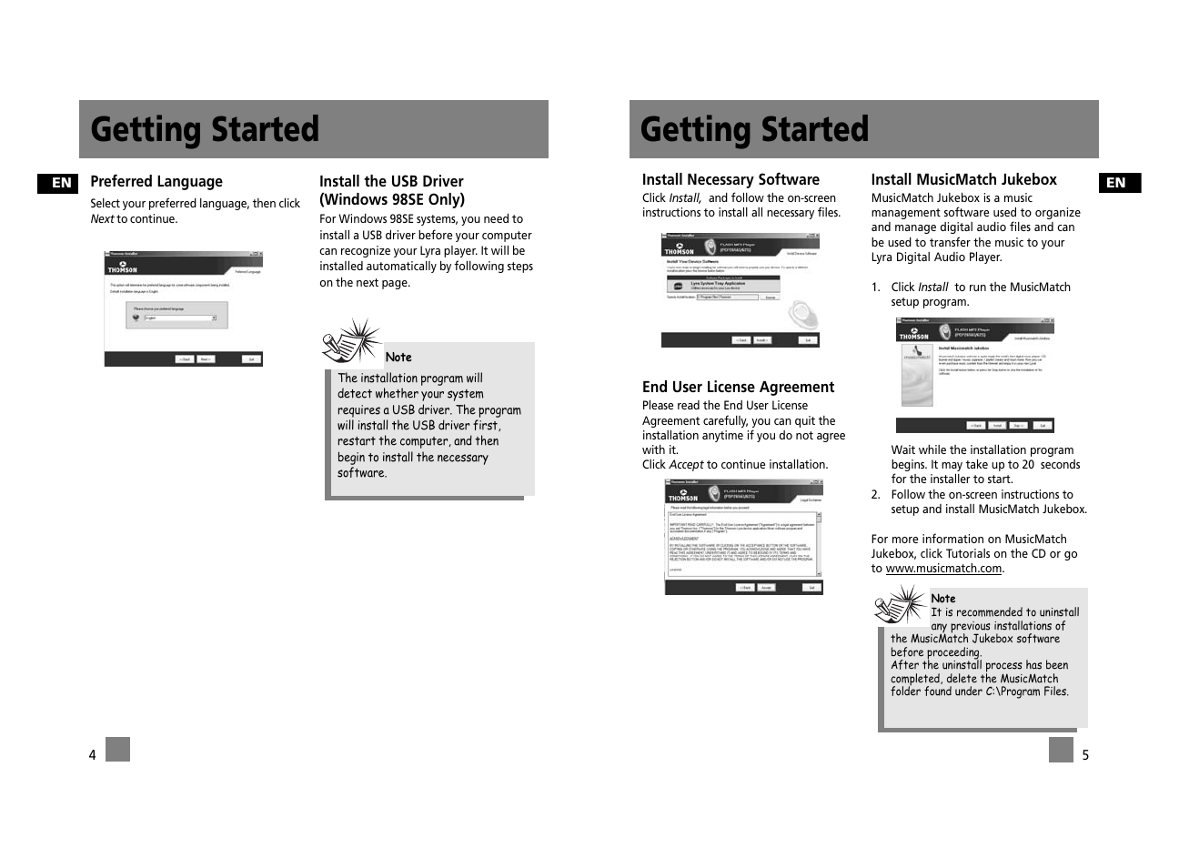 Getting started | Technicolor - Thomson Thomson Lyra PDP2656S User Manual | Page 26 / 30