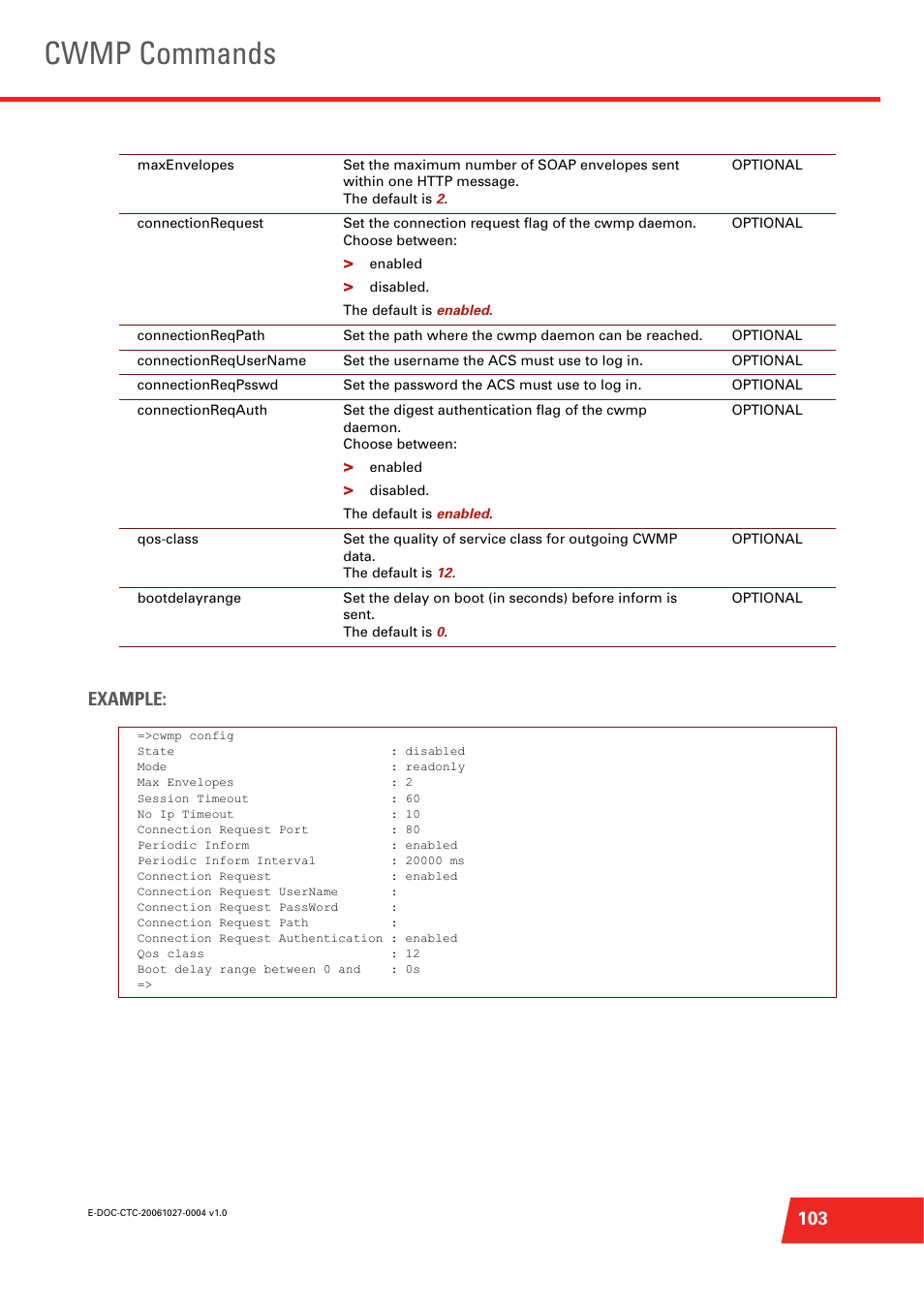 Cwmp commands, 103 example | Technicolor - Thomson ST585 V6 User Manual | Page 127 / 834