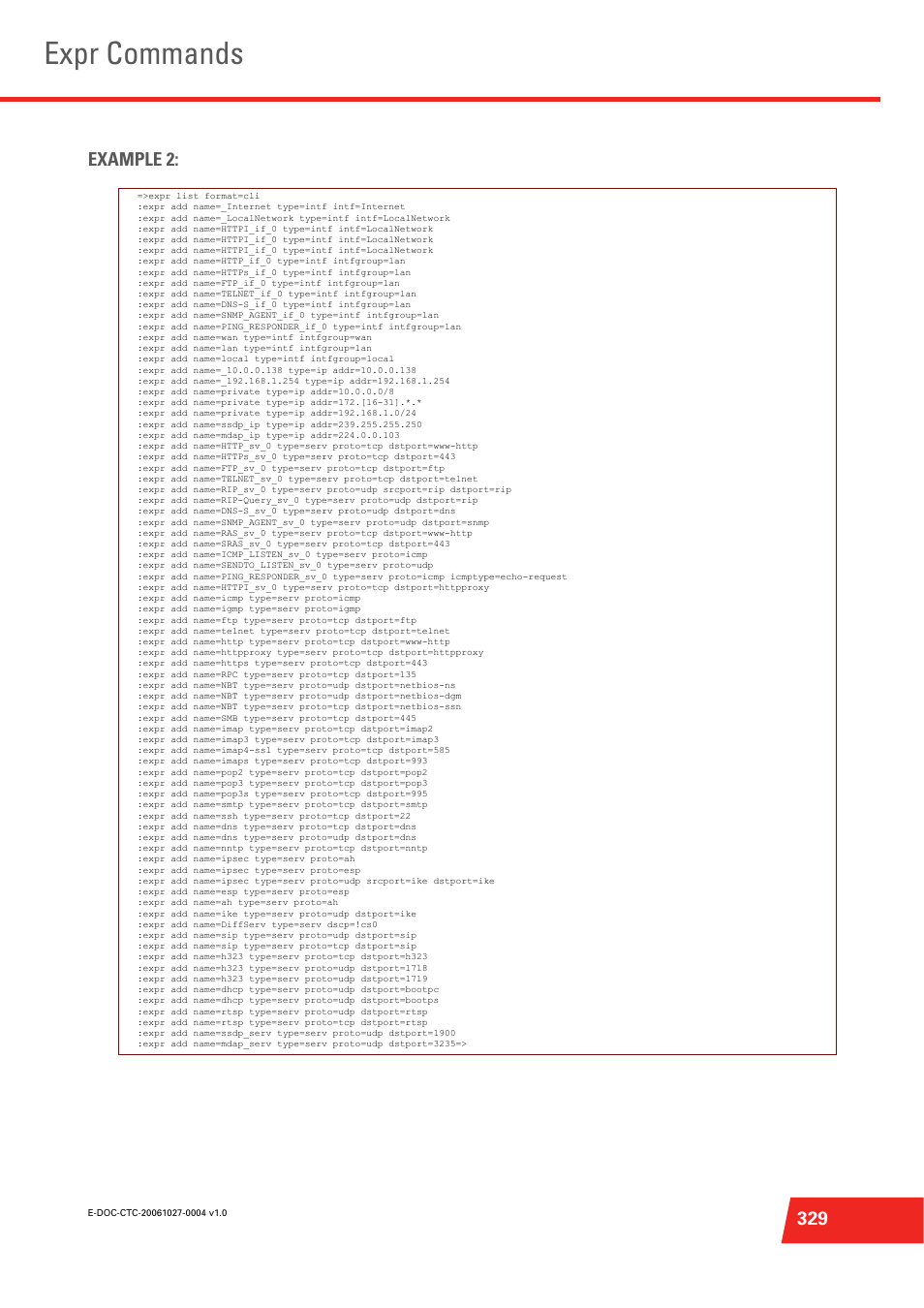 Expr commands | Technicolor - Thomson ST585 V6 User Manual | Page 353 / 834