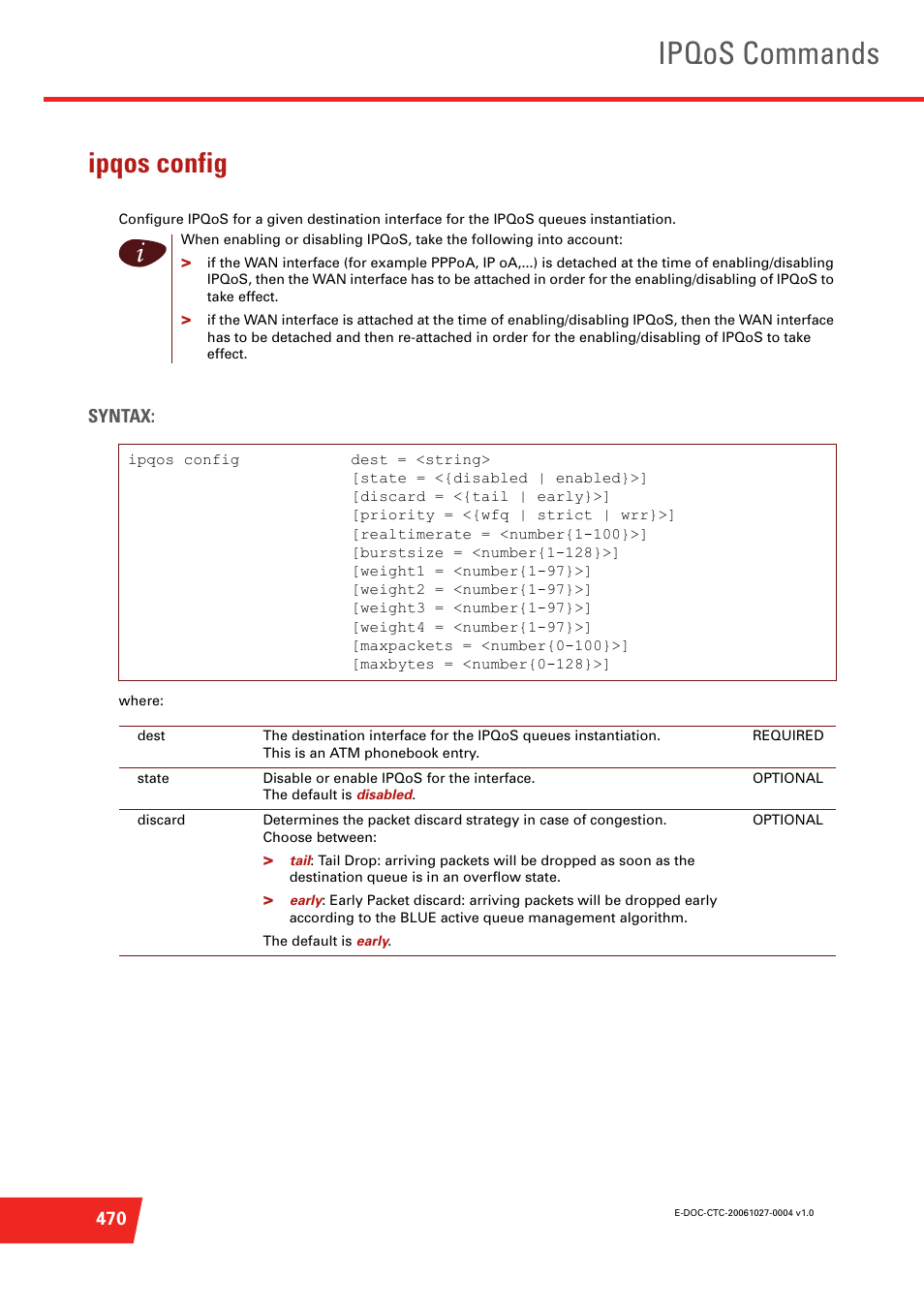 Ipqos config, Ipqos commands | Technicolor - Thomson ST585 V6 User Manual | Page 494 / 834