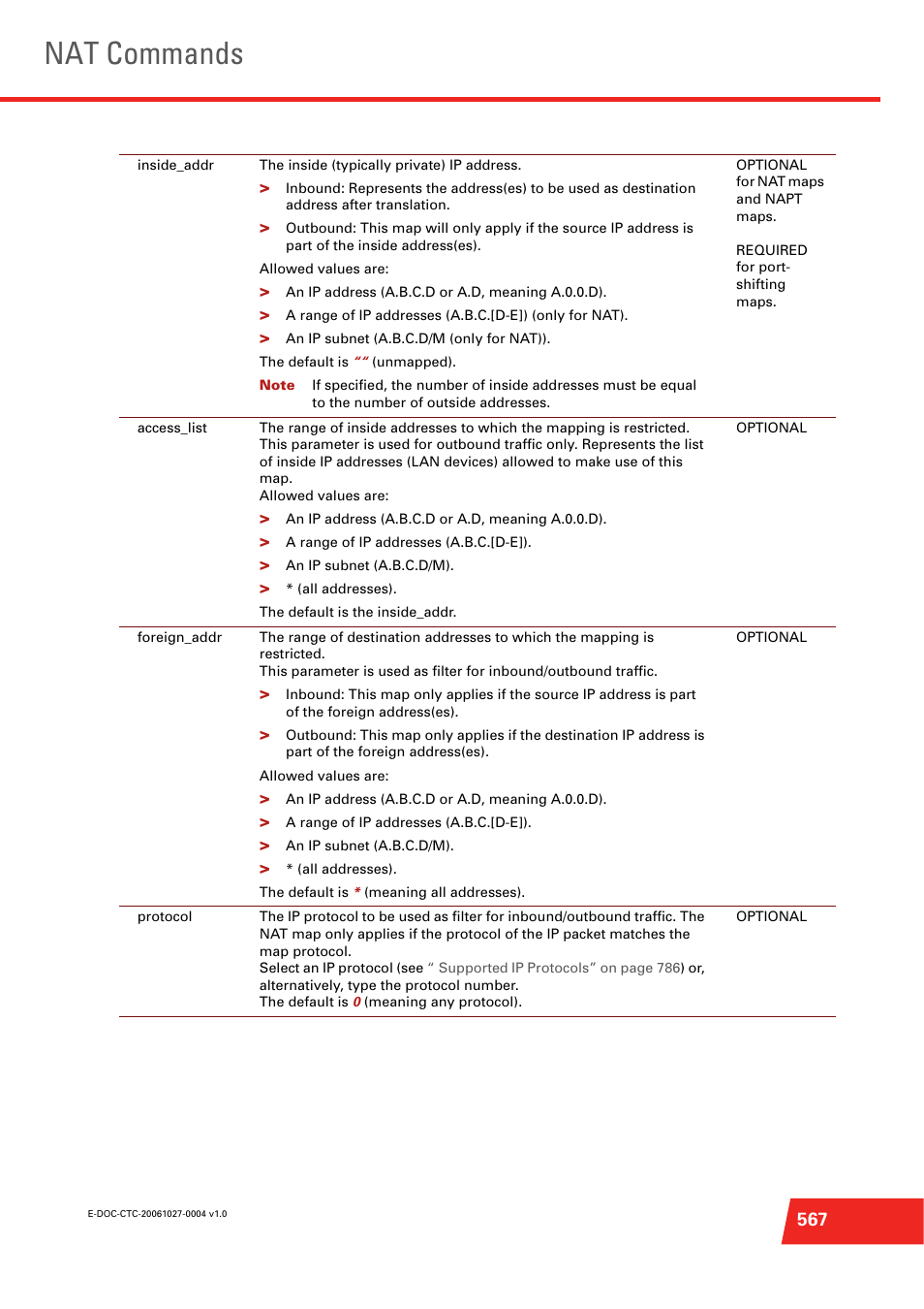 Nat commands | Technicolor - Thomson ST585 V6 User Manual | Page 591 / 834