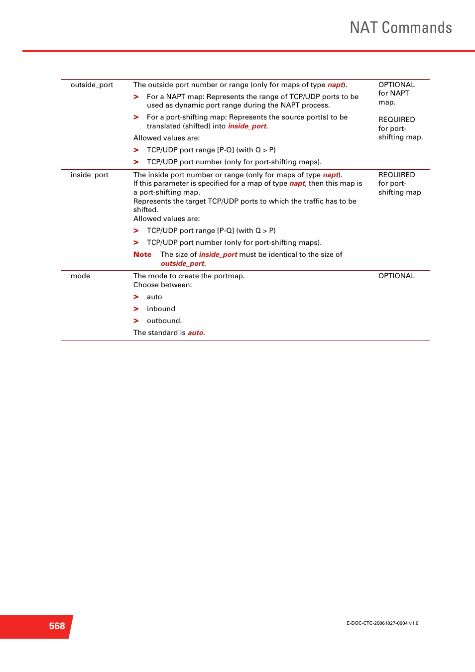 Nat commands | Technicolor - Thomson ST585 V6 User Manual | Page 592 / 834