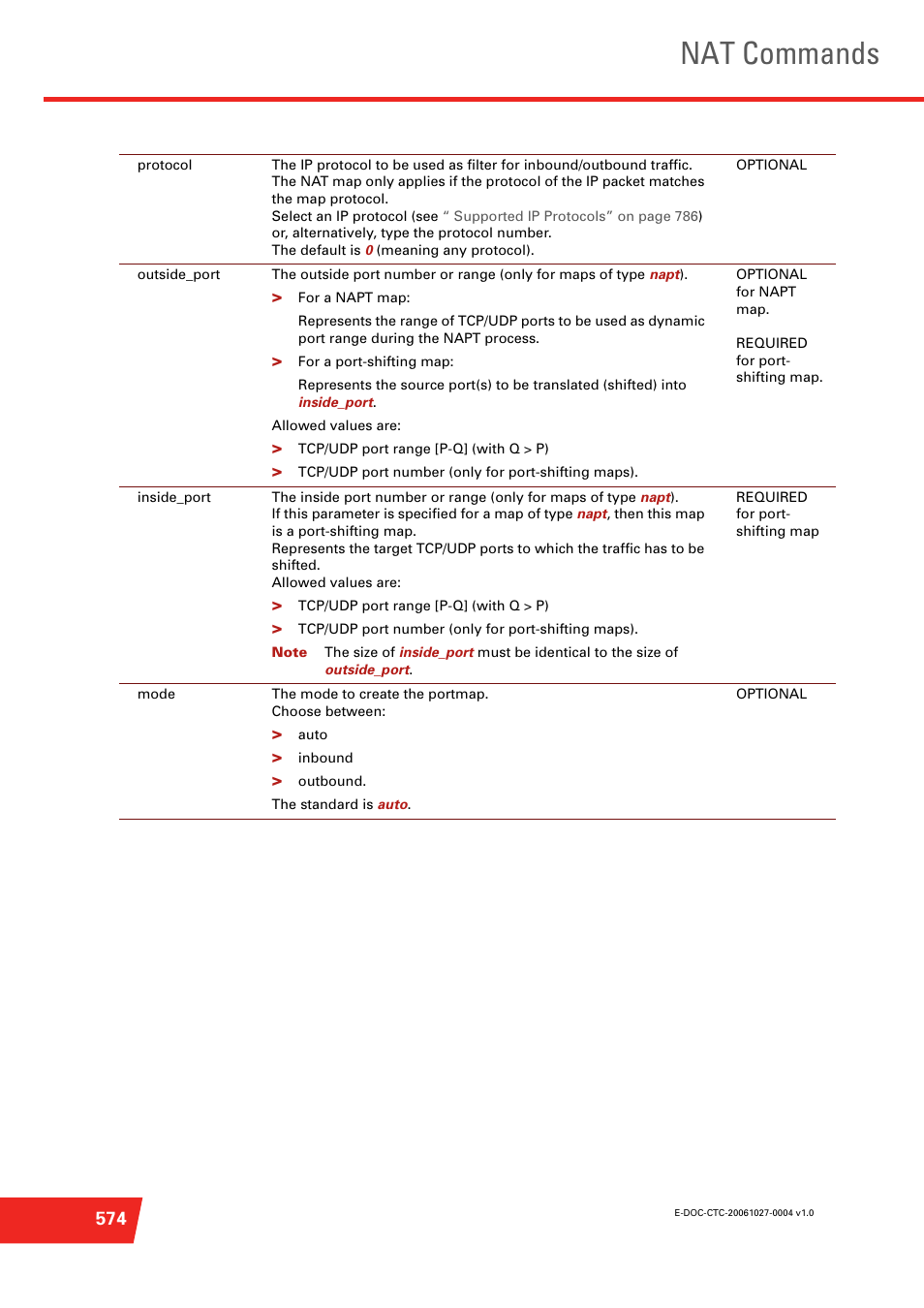 Nat commands | Technicolor - Thomson ST585 V6 User Manual | Page 598 / 834