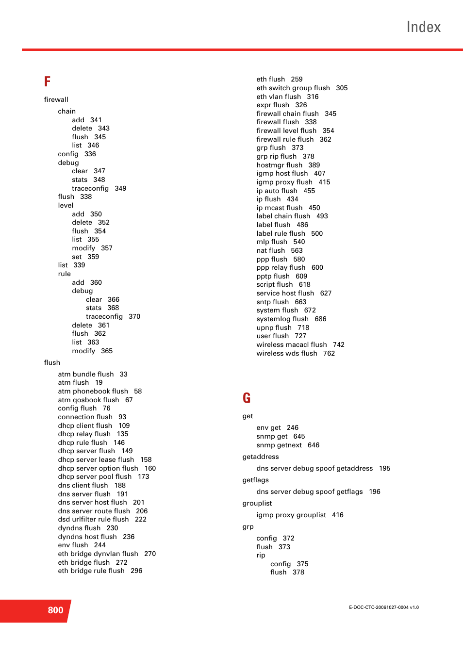 Index | Technicolor - Thomson ST585 V6 User Manual | Page 824 / 834