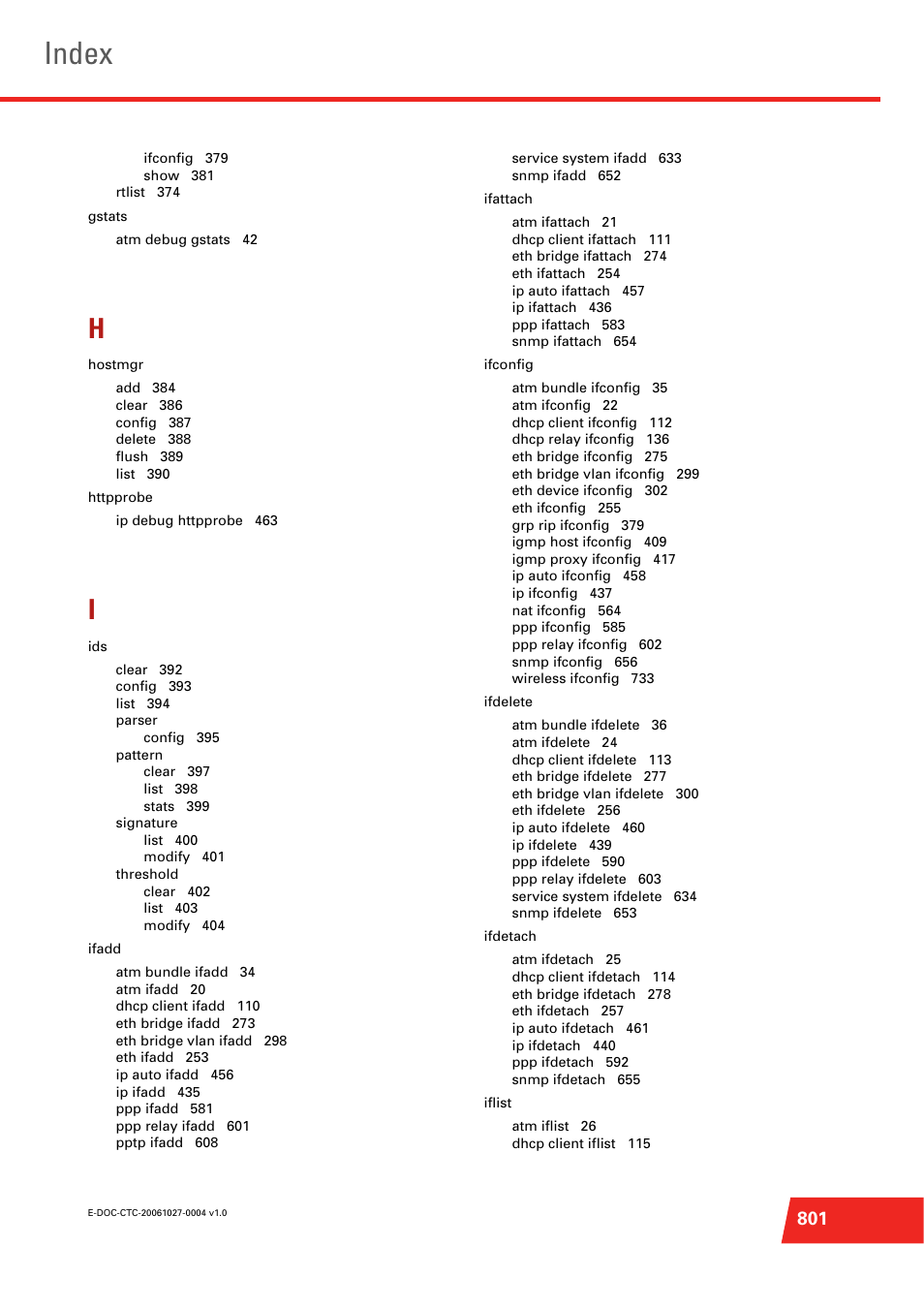 Index | Technicolor - Thomson ST585 V6 User Manual | Page 825 / 834