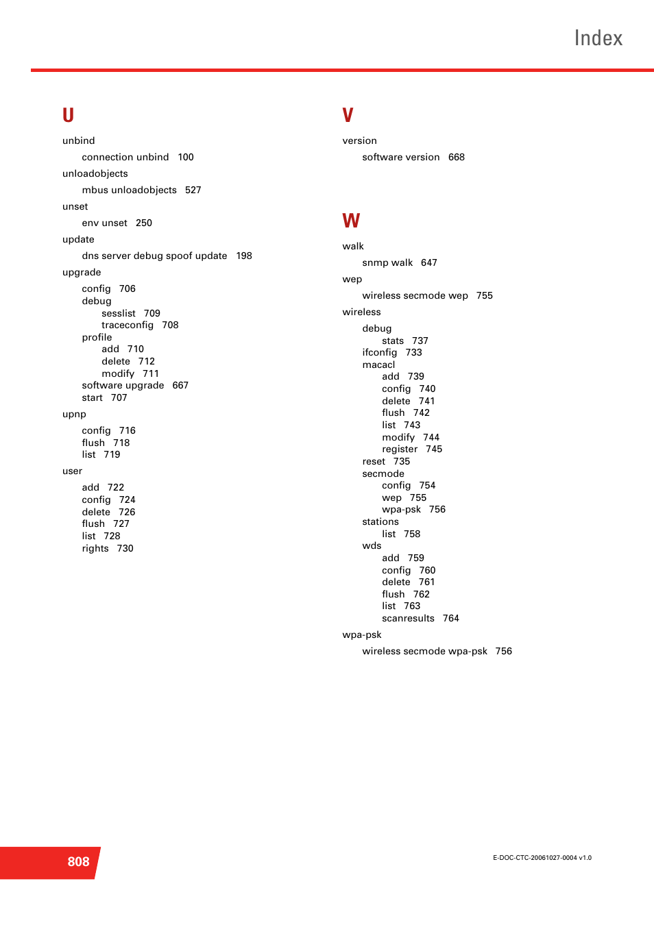 Index | Technicolor - Thomson ST585 V6 User Manual | Page 832 / 834