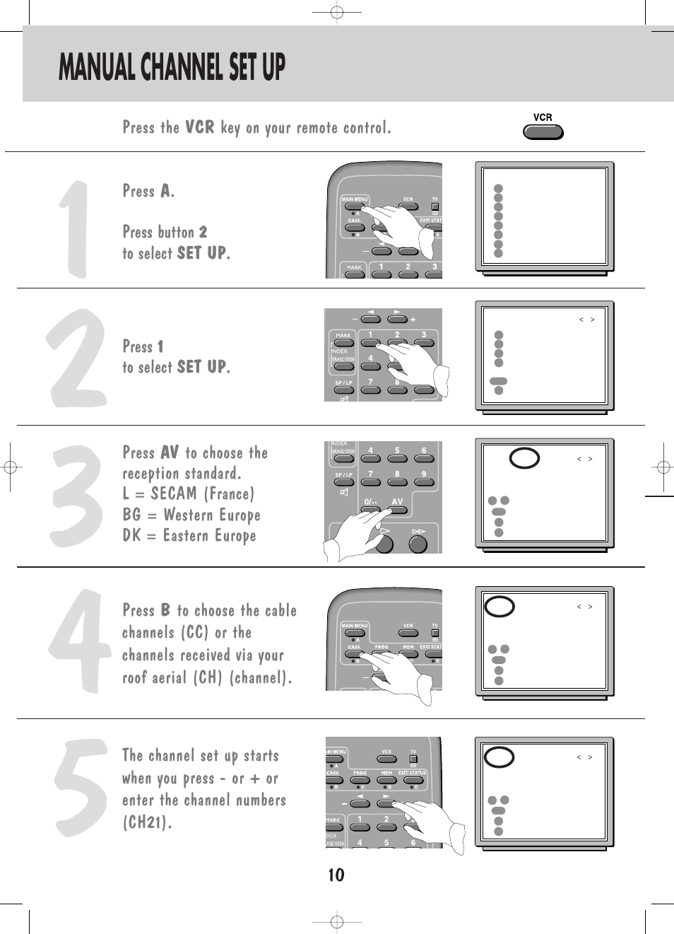 Manual channel set up | Technicolor - Thomson VP4850F User Manual | Page 11 / 14