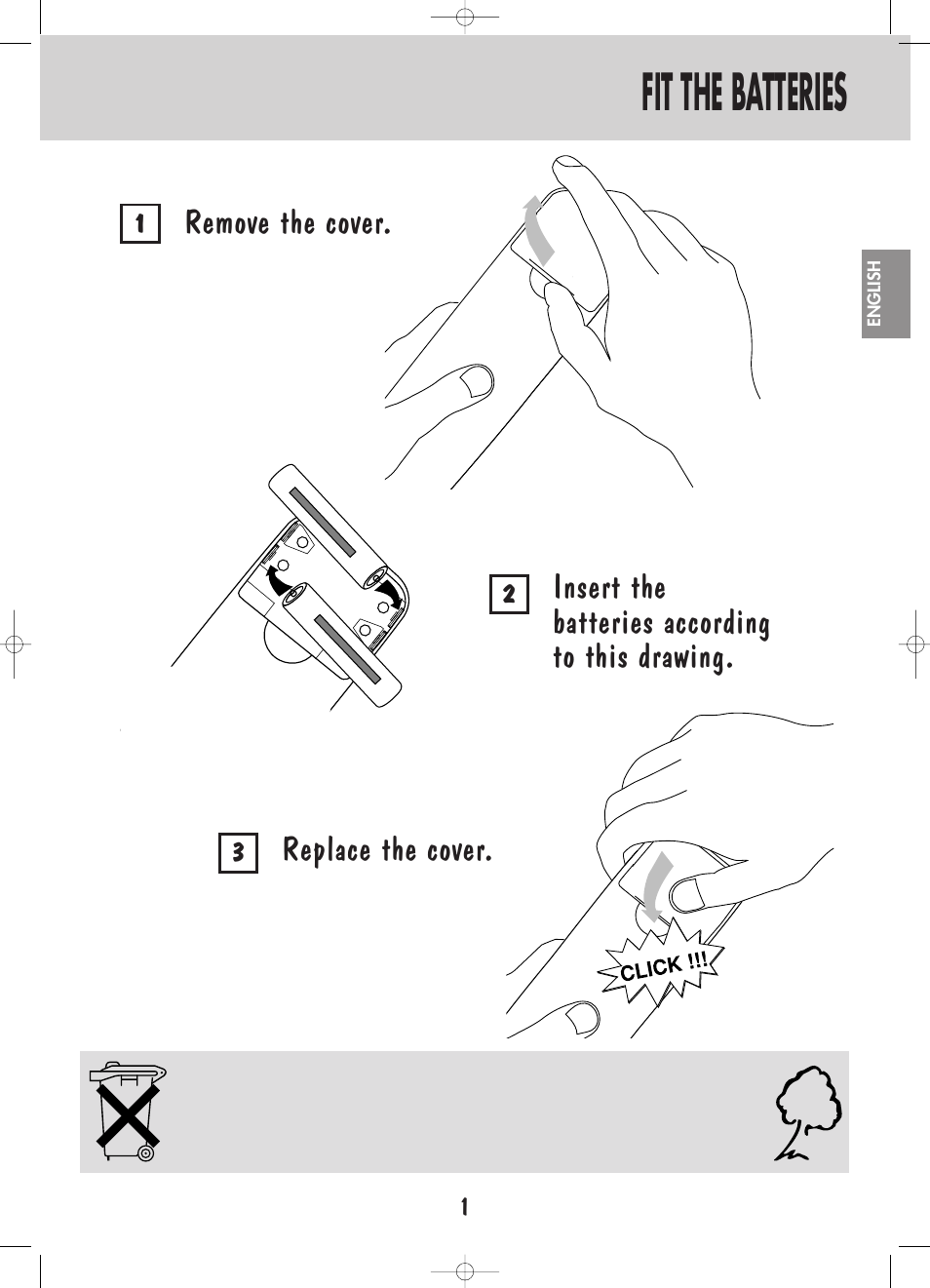 Fit the batteries | Technicolor - Thomson VP4850F User Manual | Page 2 / 14