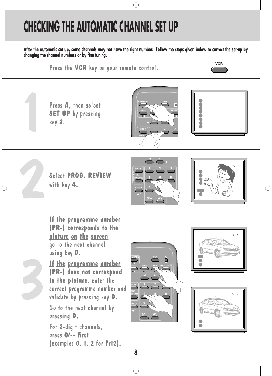Checking the automatic channel set up | Technicolor - Thomson VP4850F User Manual | Page 9 / 14