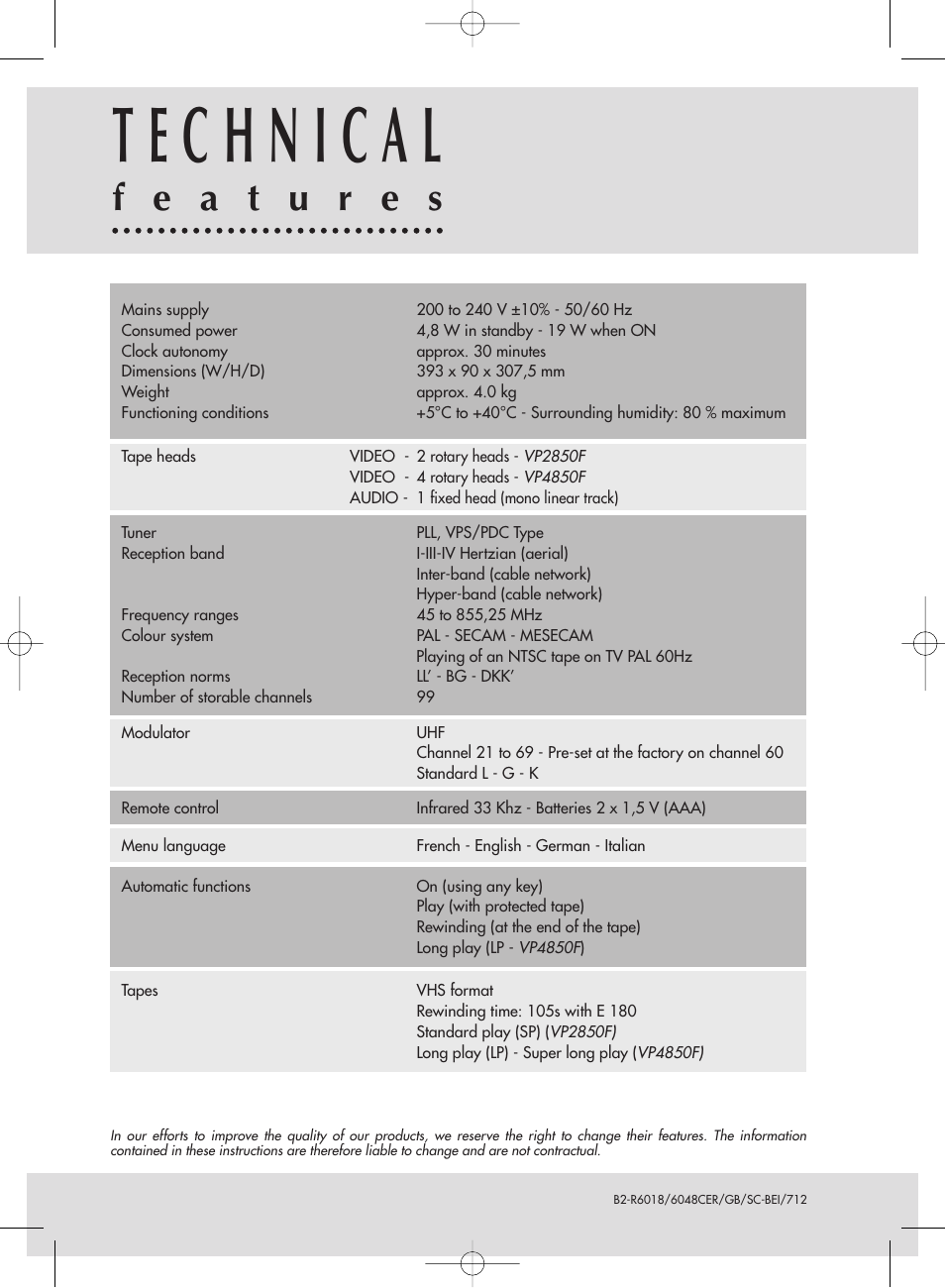 Technicolor - Thomson VP2850F User Manual | Page 19 / 19