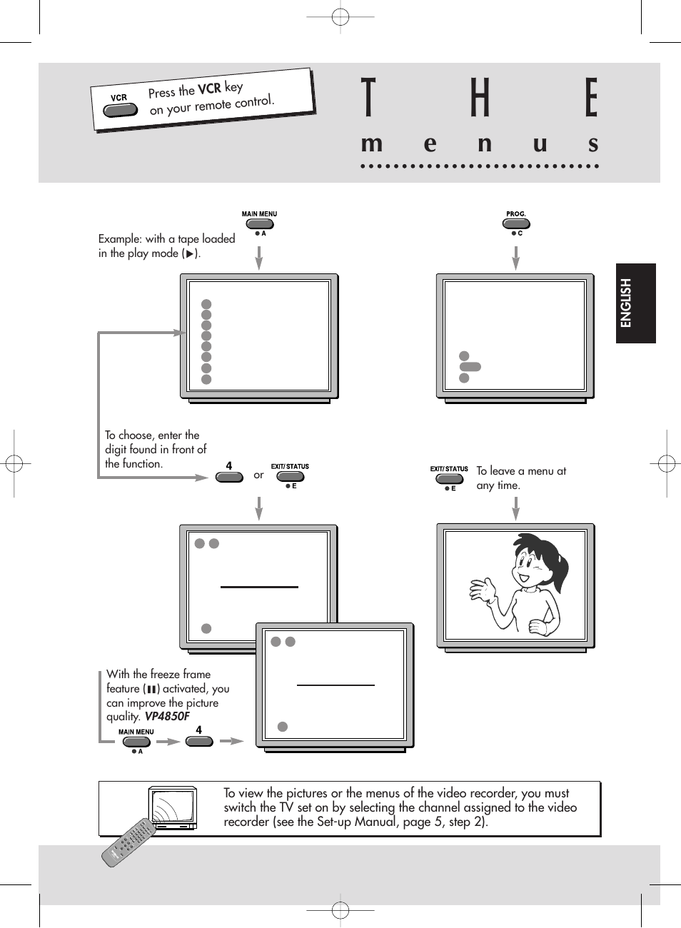 Th e, Me n u s | Technicolor - Thomson VP2850F User Manual | Page 6 / 19