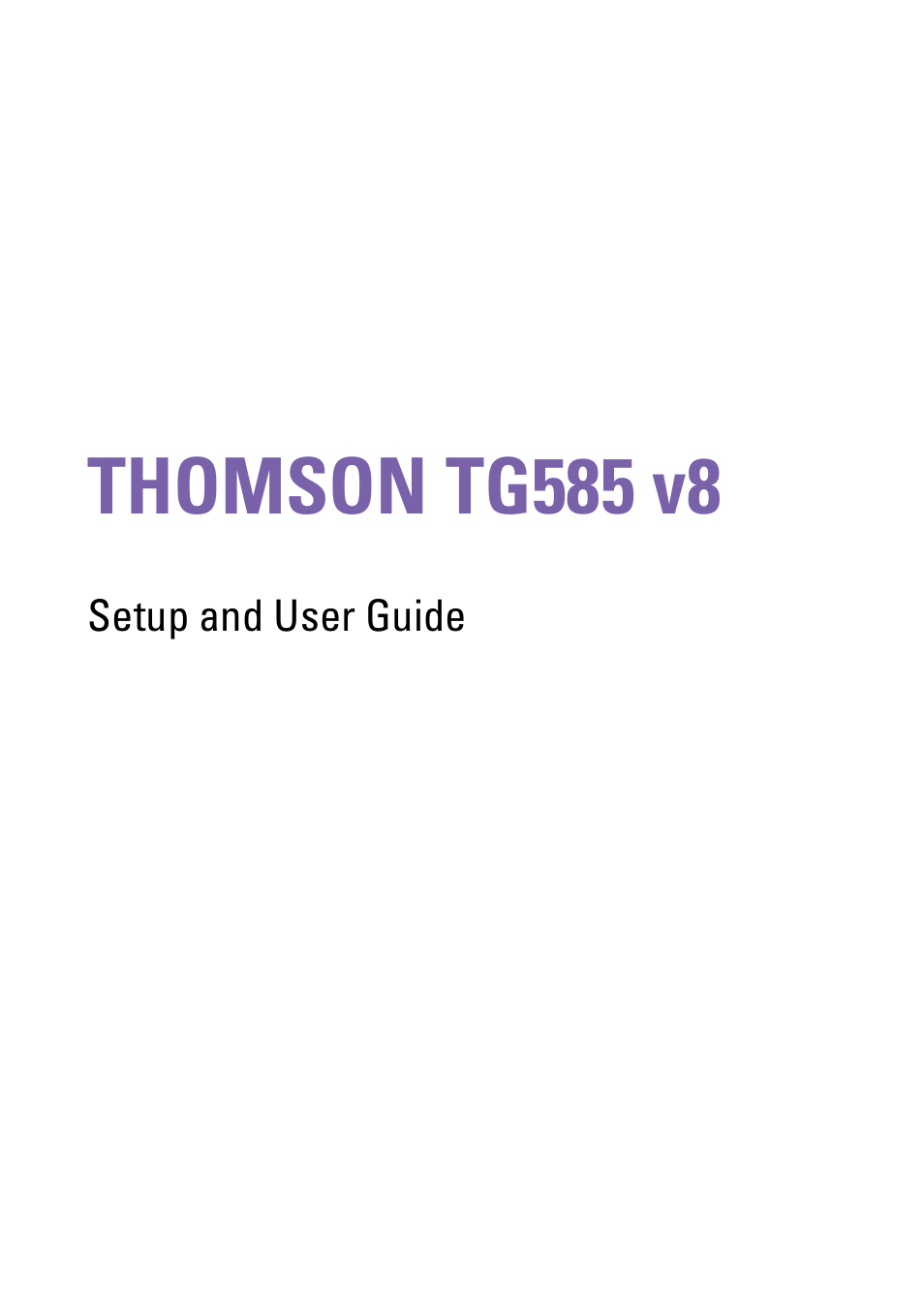 Thomson tg585 v8 | Technicolor - Thomson TG585 V8 User Manual | Page 3 / 60