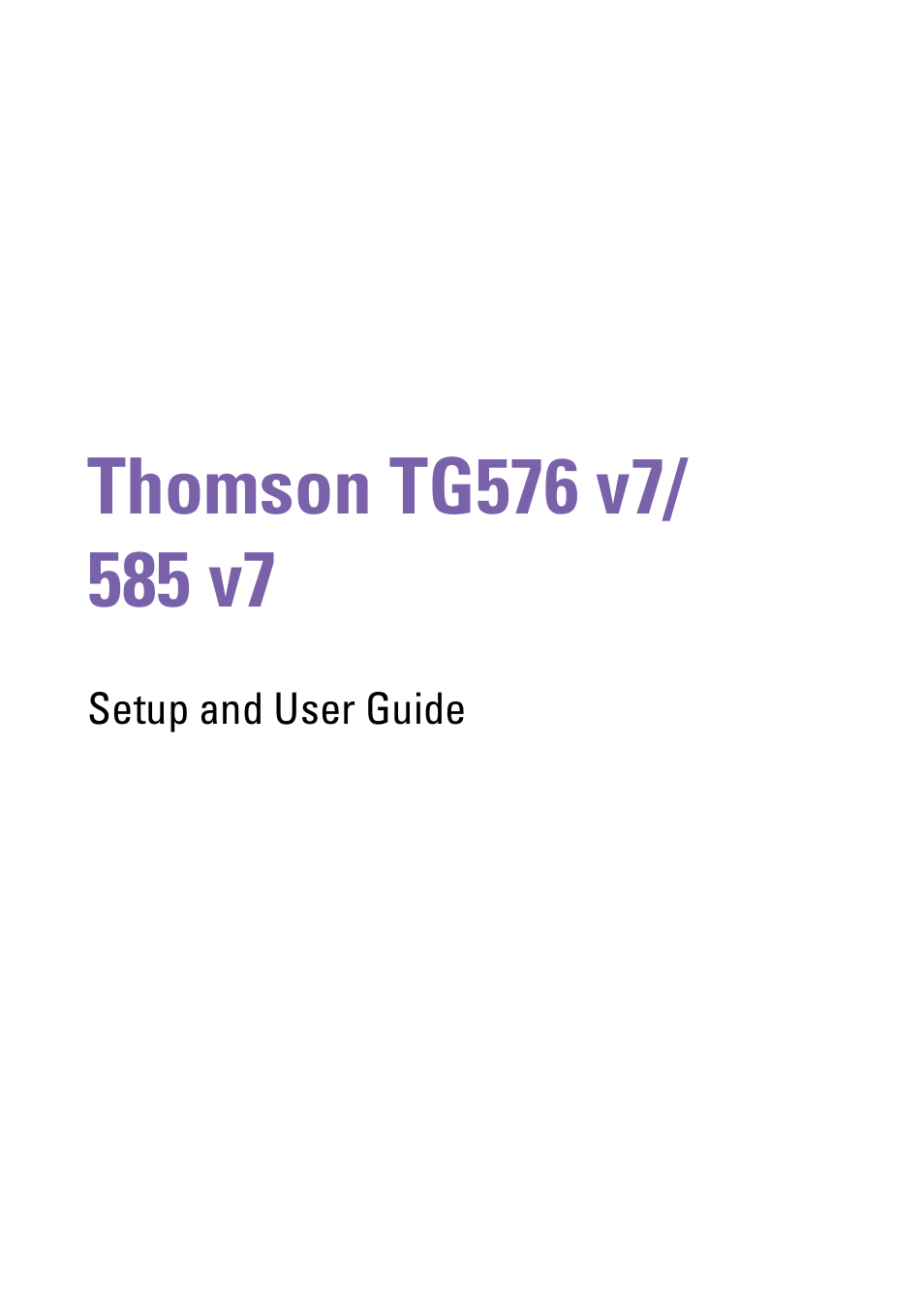 Technicolor - Thomson 585 v7 User Manual | Page 3 / 66