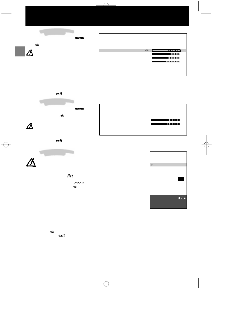 Daily viewing, Picture adjustment, Sound settings | List of channels | Technicolor - Thomson 2 8 D G 1 6 E T User Manual | Page 14 / 18