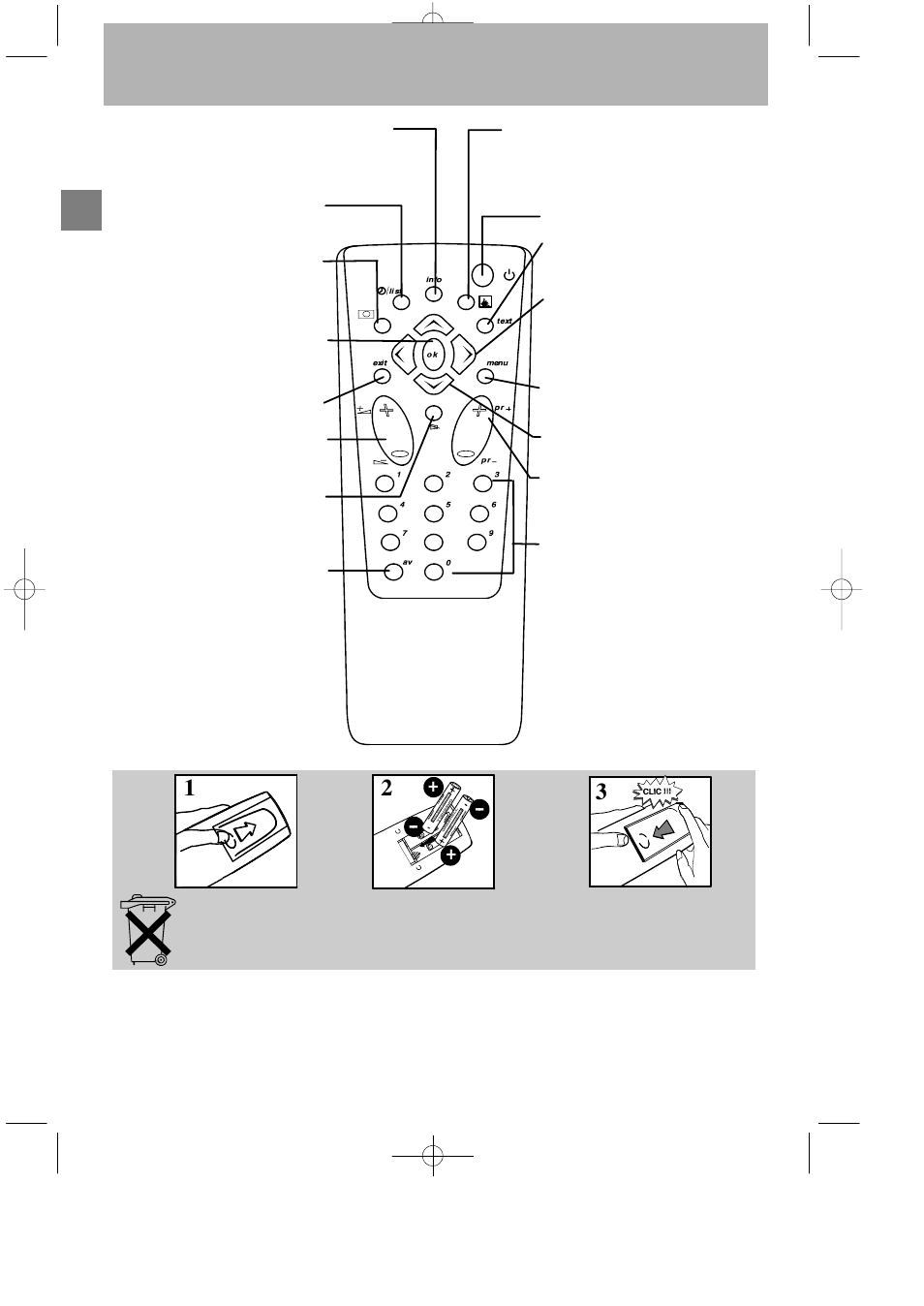 Remote control | Technicolor - Thomson 2 8 D G 1 6 E T User Manual | Page 6 / 18