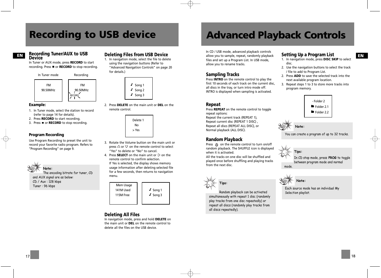 Recording to usb device, Advanced playback controls | Technicolor - Thomson CS606 User Manual | Page 12 / 15
