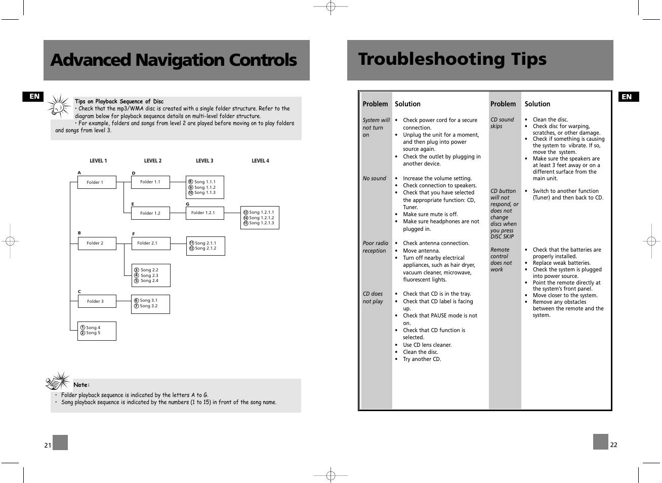 Advanced navigation controls, Troubleshooting tips | Technicolor - Thomson CS606 User Manual | Page 14 / 15
