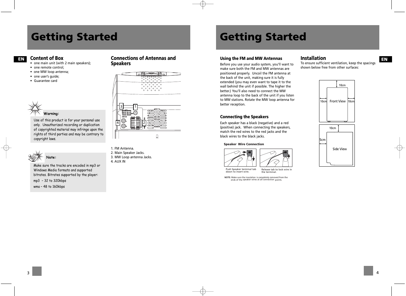 Getting started | Technicolor - Thomson CS606 User Manual | Page 5 / 15