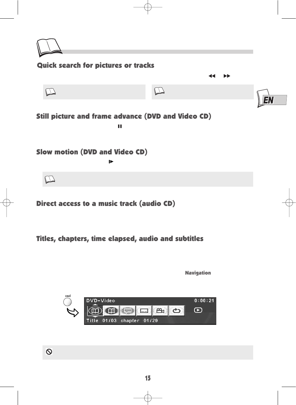Slow motion (dvd and video cd) | Technicolor - Thomson DTH600 User Manual | Page 17 / 27