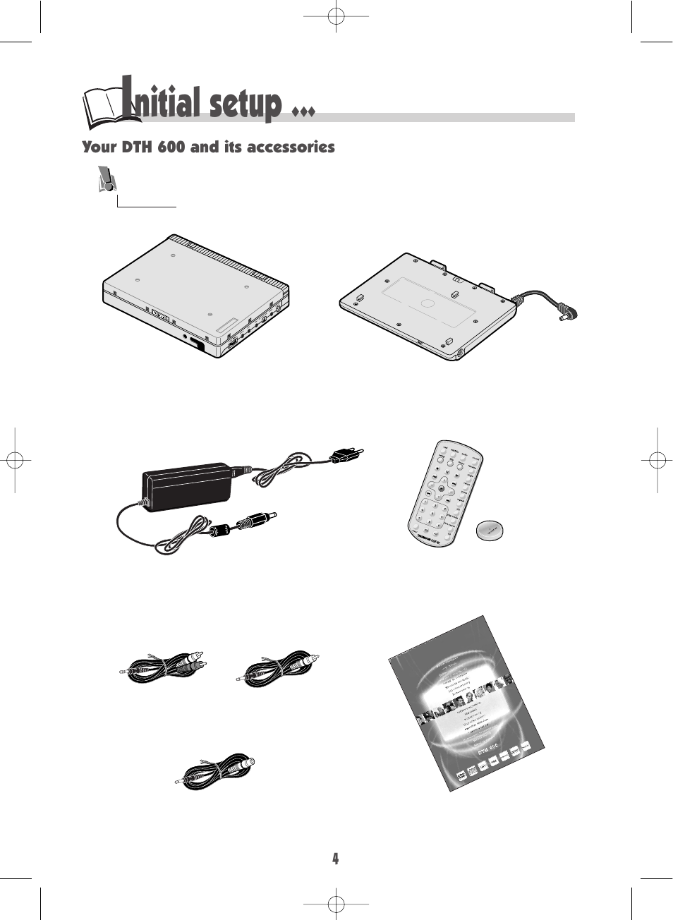 Nitial setup | Technicolor - Thomson DTH600 User Manual | Page 6 / 27