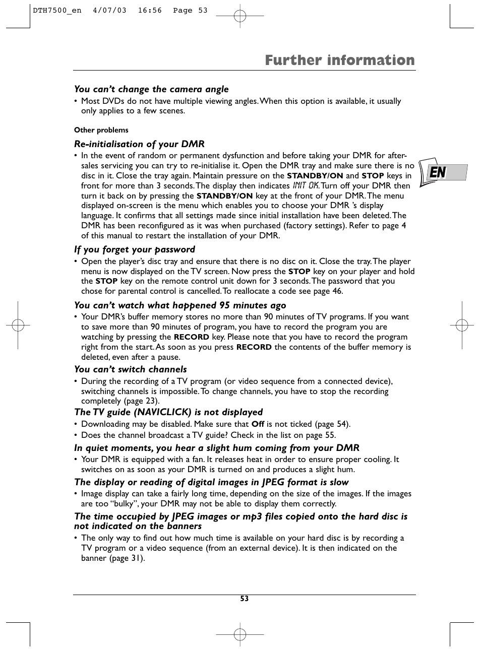 Further information | Technicolor - Thomson DTH7500 User Manual | Page 53 / 57