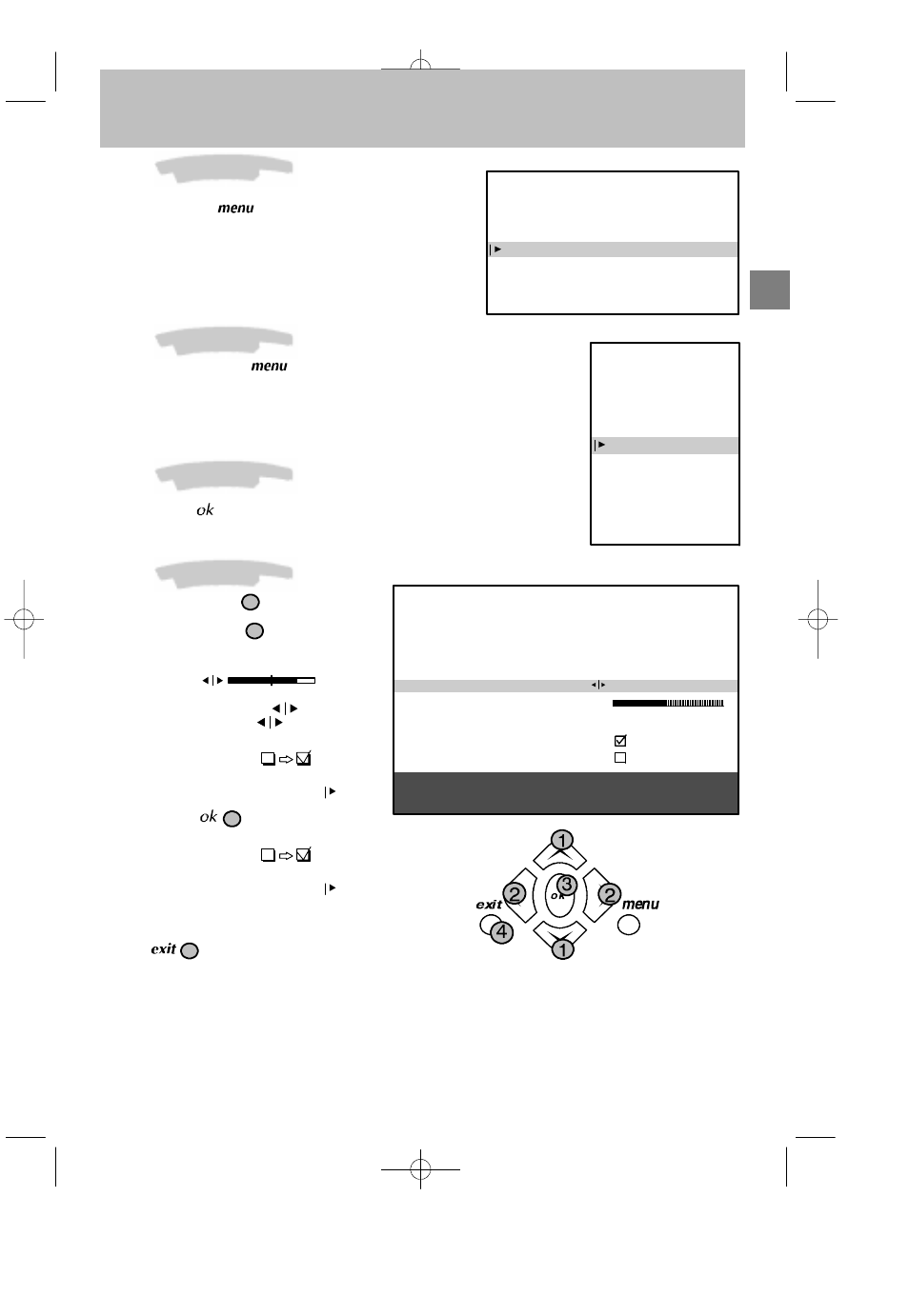 Navigation principles, Calling up the installation main menu, Calling up the summary | Calling up a menu, Navigating within the menus | Technicolor - Thomson Telefunken DS 521 EF User Manual | Page 7 / 20
