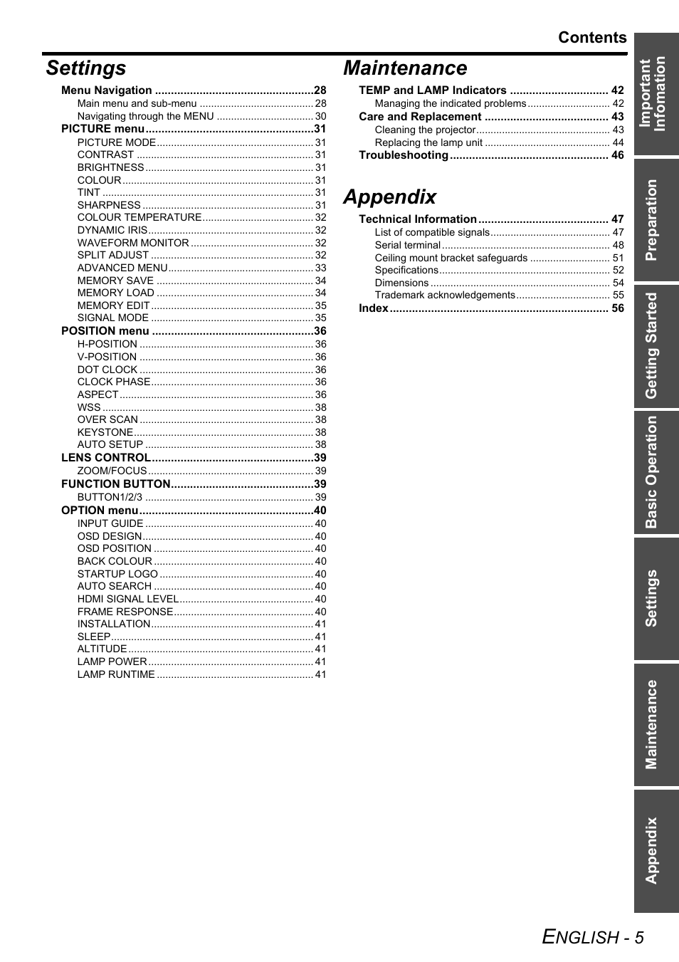 Technicolor - Thomson PT-AE2000E User Manual | Page 5 / 58