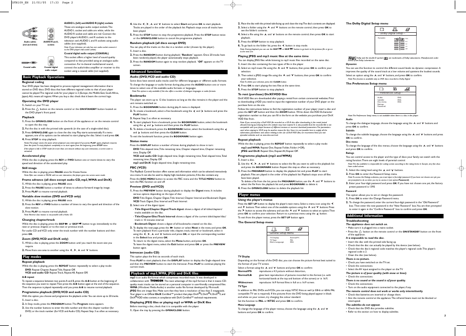 Technicolor - Thomson DTH109E User Manual | Page 2 / 2