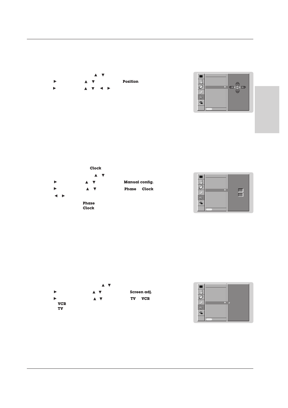 Screen position (rgb mode only) | Technicolor - Thomson 42 WM 03 L User Manual | Page 21 / 33