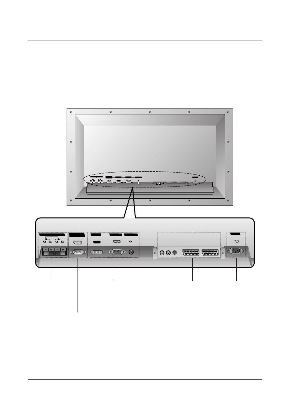 Controls of the monitor, 6 plasma monitor introduction, Back panel | Technicolor - Thomson 42 WM 03 L User Manual | Page 6 / 33