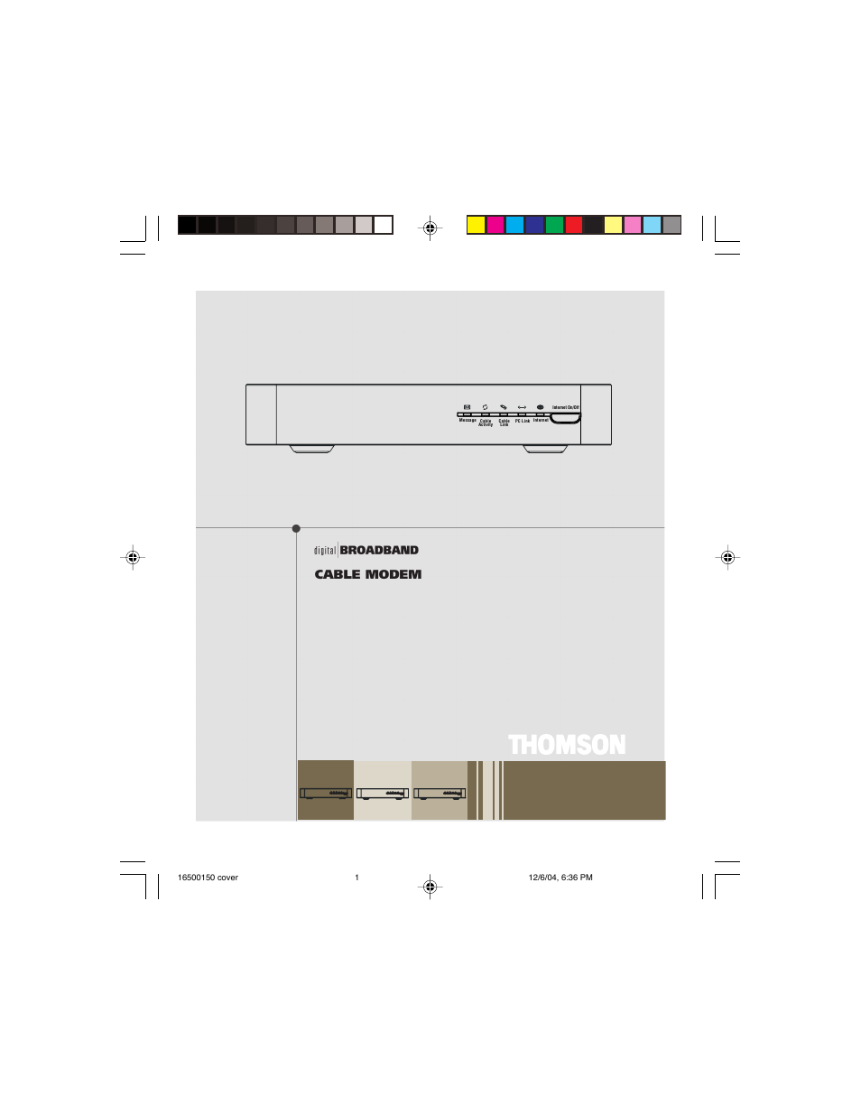 Technicolor - Thomson Thomson CABLE MODEM User Manual | 35 pages