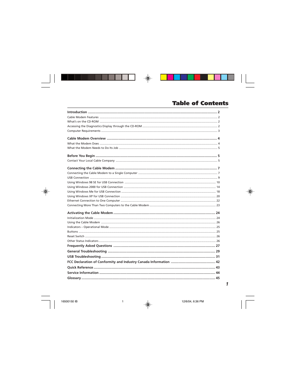 Technicolor - Thomson Thomson CABLE MODEM User Manual | Page 3 / 35