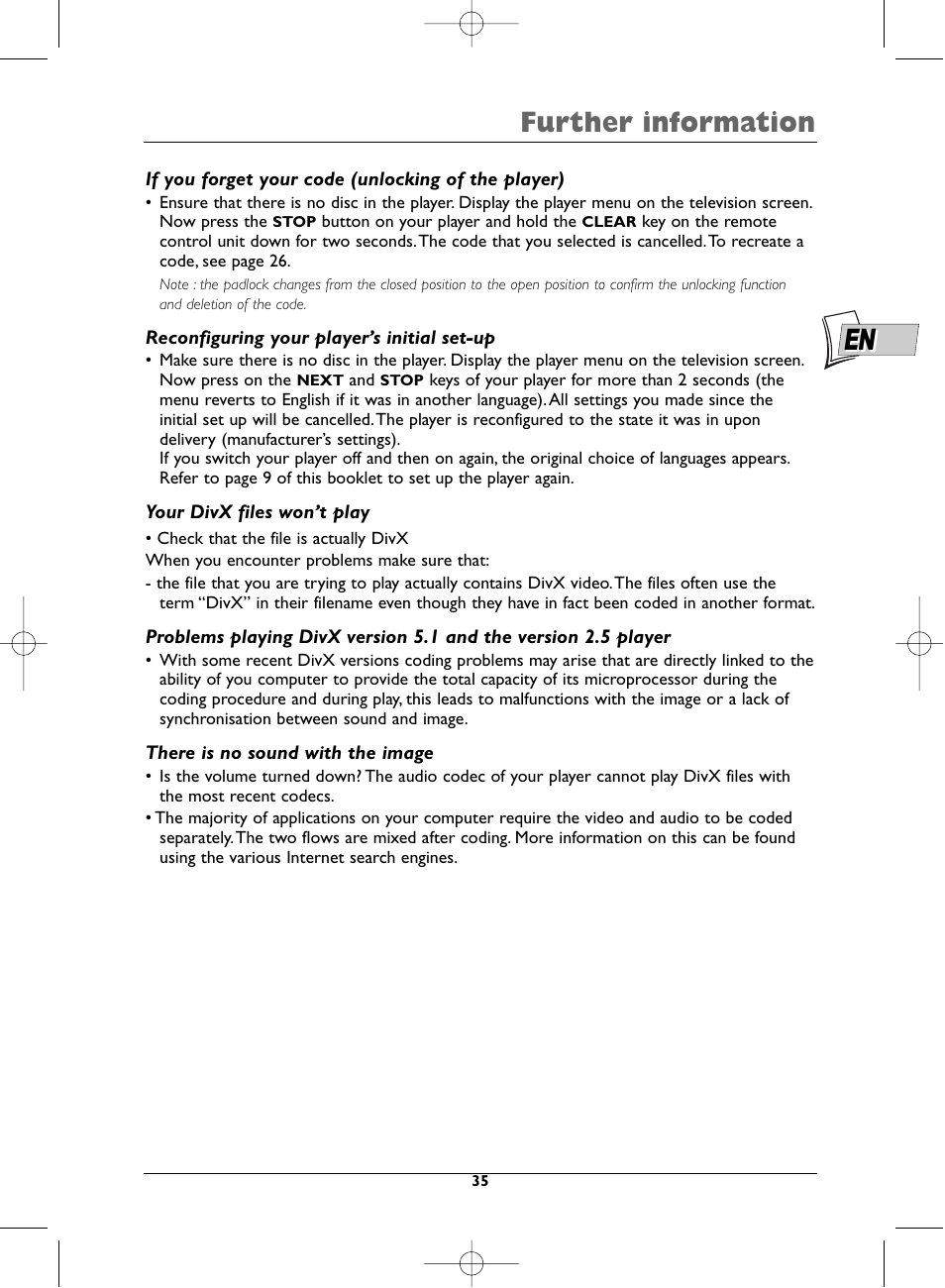 Further information | Technicolor - Thomson DTH720 User Manual | Page 35 / 38