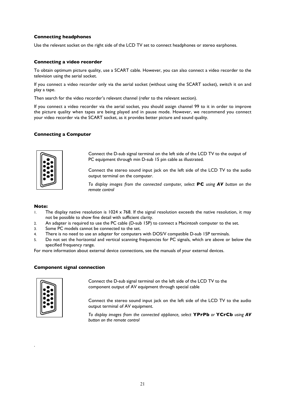 Technicolor - Thomson 20LCDB03B User Manual | Page 21 / 23